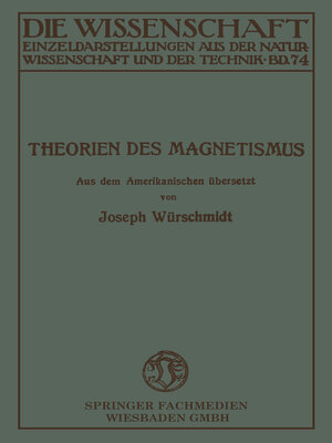cover image of Theorien des Magnetismus
